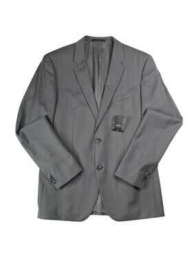 Sport Coat Jacket Mens 44 L Two Button Grand Central Gray Wool Boss Hugo Boss